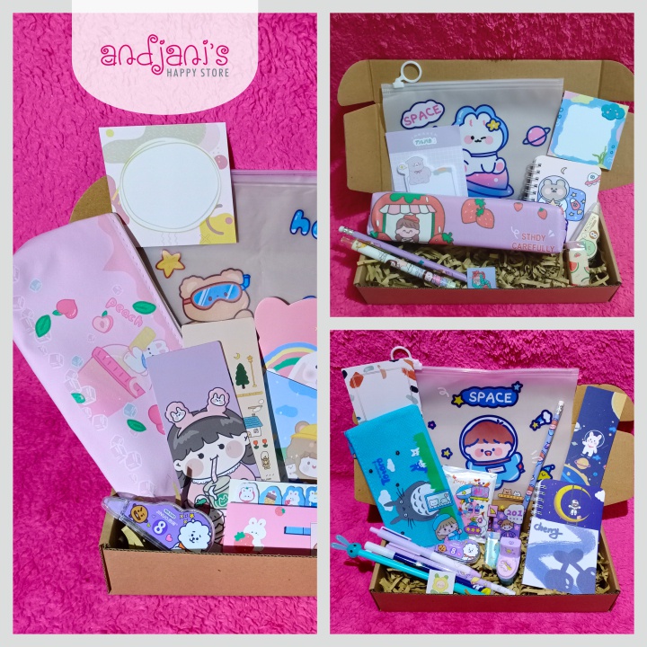 

HAMPERS STATIONERY ALAT TULIS / GIFT BOX STATIONERY ALAT TULIS/ KADO ALAT TULIS LUCU UNIK/ PAKET ALAT TULIS ||andjanis