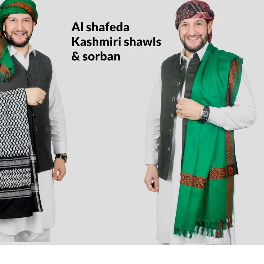 ➵ Sorban kashmiri hijau al shafeda/Shawl kashmiri hijau al shafeda 845F ➽