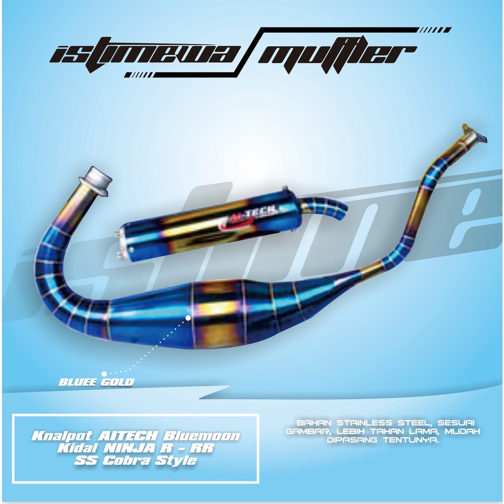 Knalpot AITECH Bluemoon Kidal NINJA R - RR - SS Cobra Style