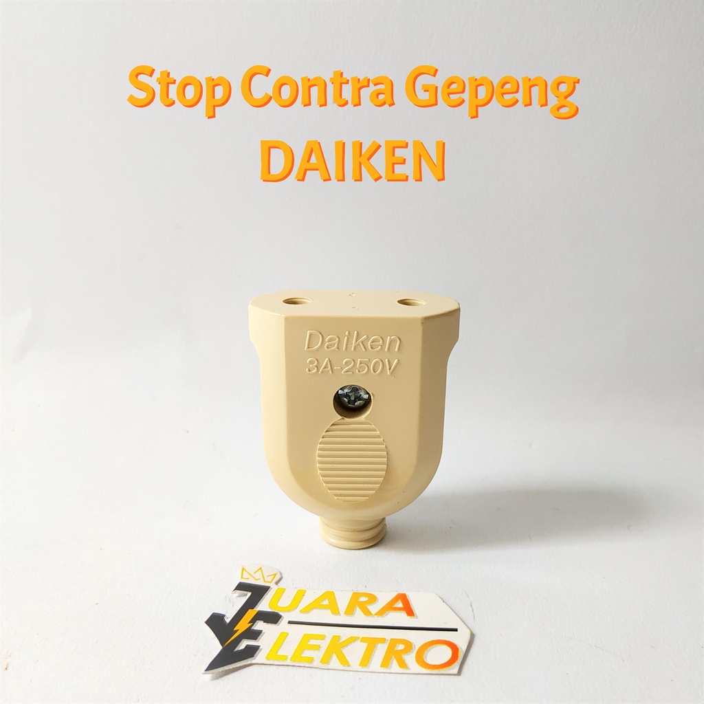 (1 PCS) Stop Contra Gepeng DAIKEN | Steker Contra Mini Daiken 3A-250V