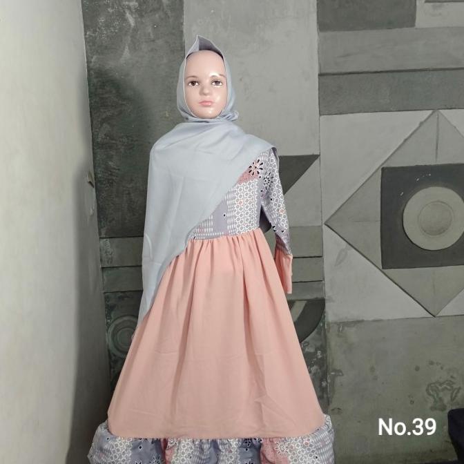 gamis anak perempuan / baju muslim anak perempuan / busana muslim TK HARGA DISKON
