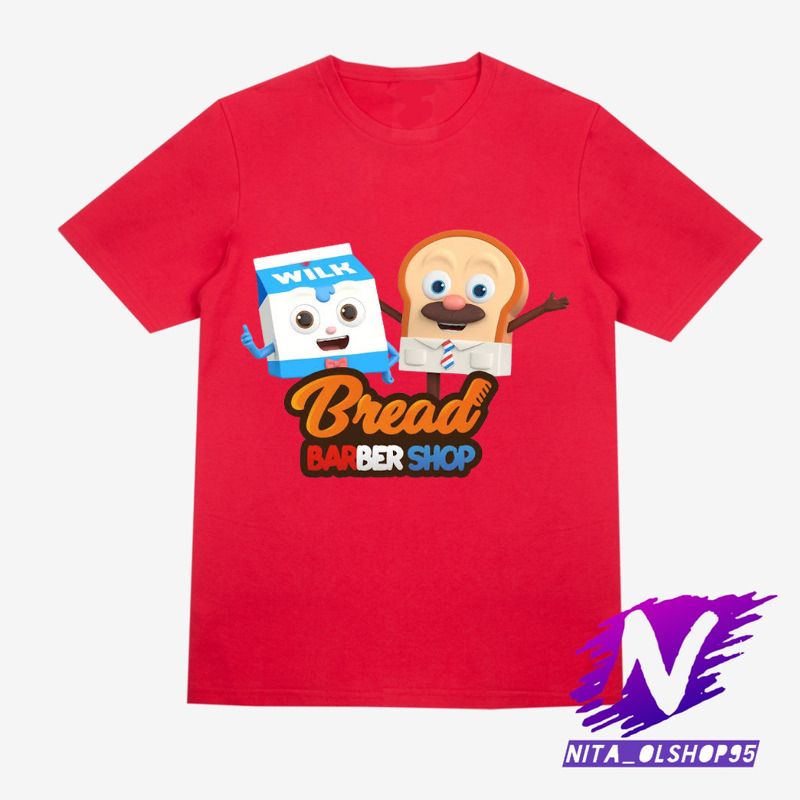 baju anak kaos anak kartun bread barbershop