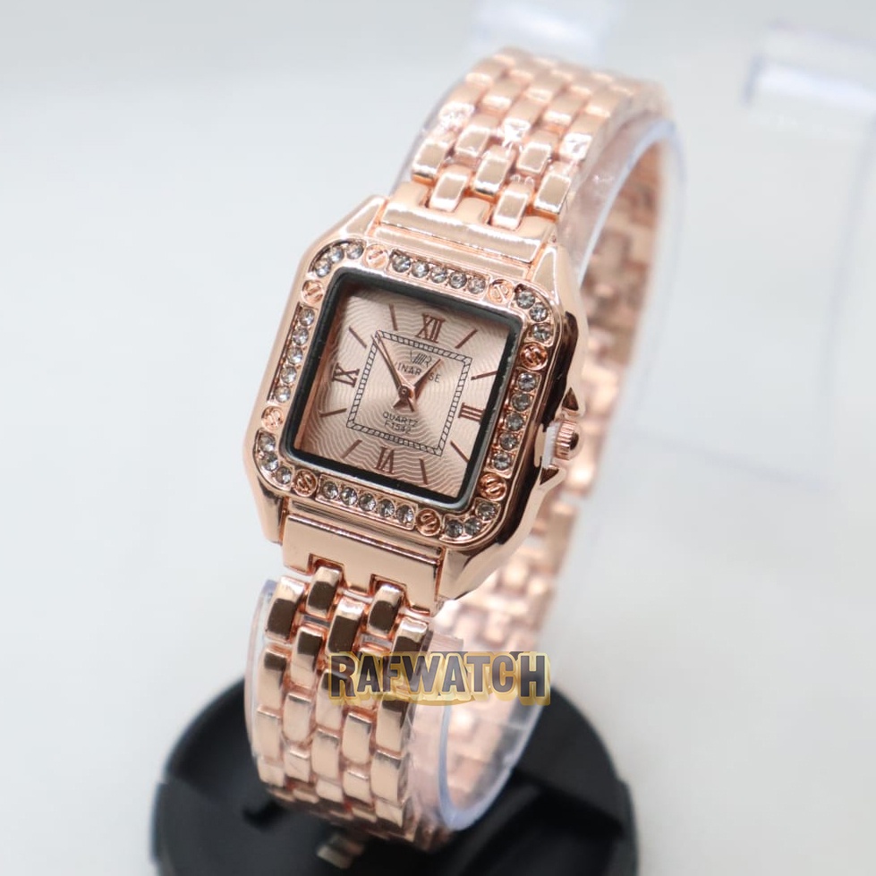 Jam Tangan Wanita Rantai Fashion Mewah RTA2 Stainless Permata Import