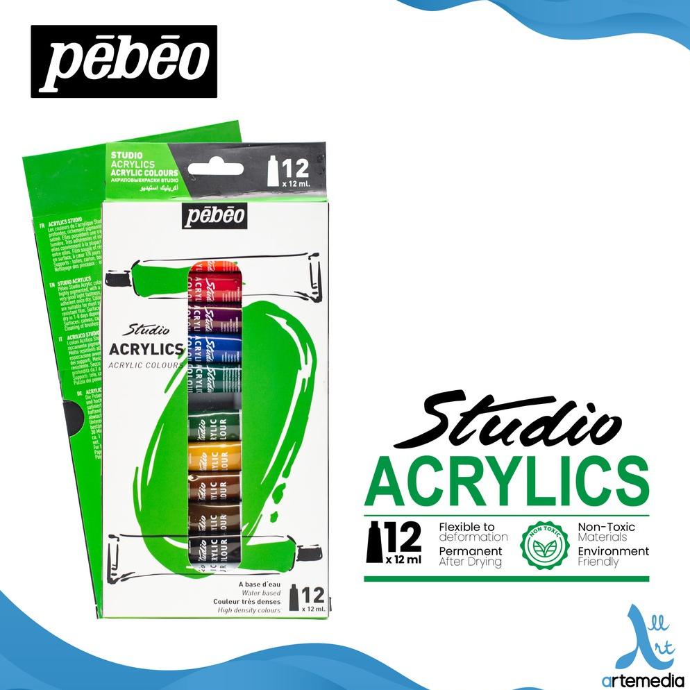 

Cat Akrilik Pebeo Studio Acrylic Paint 12x12ml Tube Set