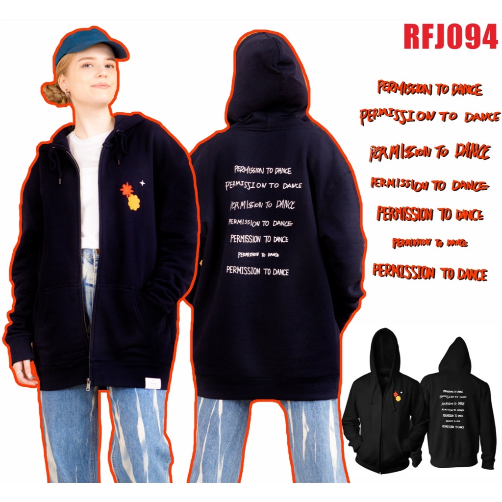 (RFJ094) JAKET ZIPPER BTS PERMISSION TO DANCE LAS VEGAS / HOODIE SWEATER BTS