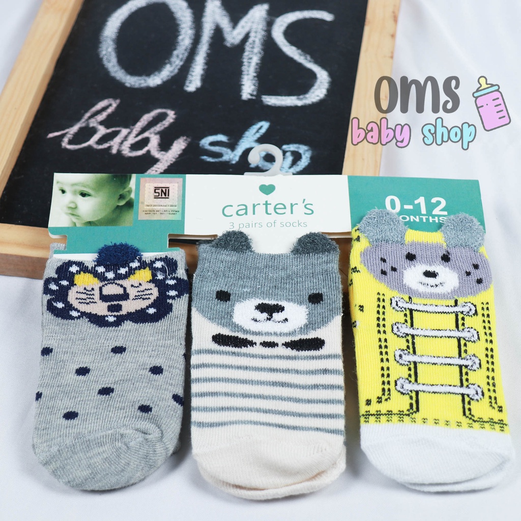 [ TERMURAH ] Kaos Kaki Bayi Carter / Carters 3 in 1 socks BISA PILIH MODEL