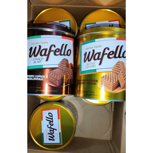 

(KALENG) ROMA WAFELLO CHOCO BLAST / BUTTER CARAMEL KALENG 294gr MURAH!