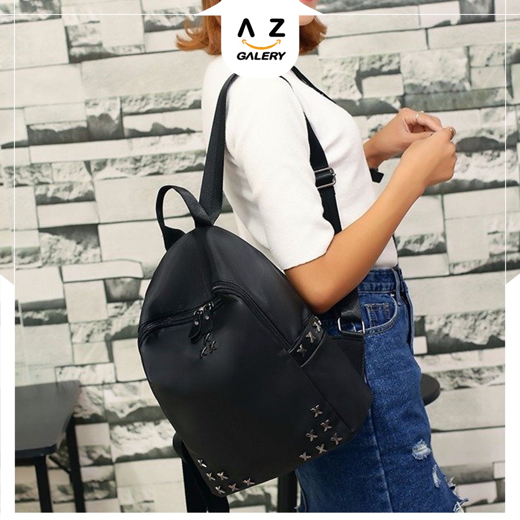 Tas Ransel Wanita Tas Cewek Import Fashion Korea Tas Punggung Kerja Sekolah Jalan Jalan Backpack Women Nilon Polyester Azgalery T243