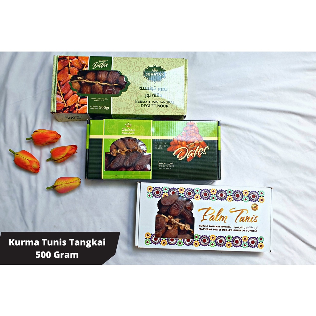 

(BISA COD) Kurma Tunis Tangkai Selection Dates Mix | 500gr | Kurma Sultan Tomour Tangkai | Palm Tunis