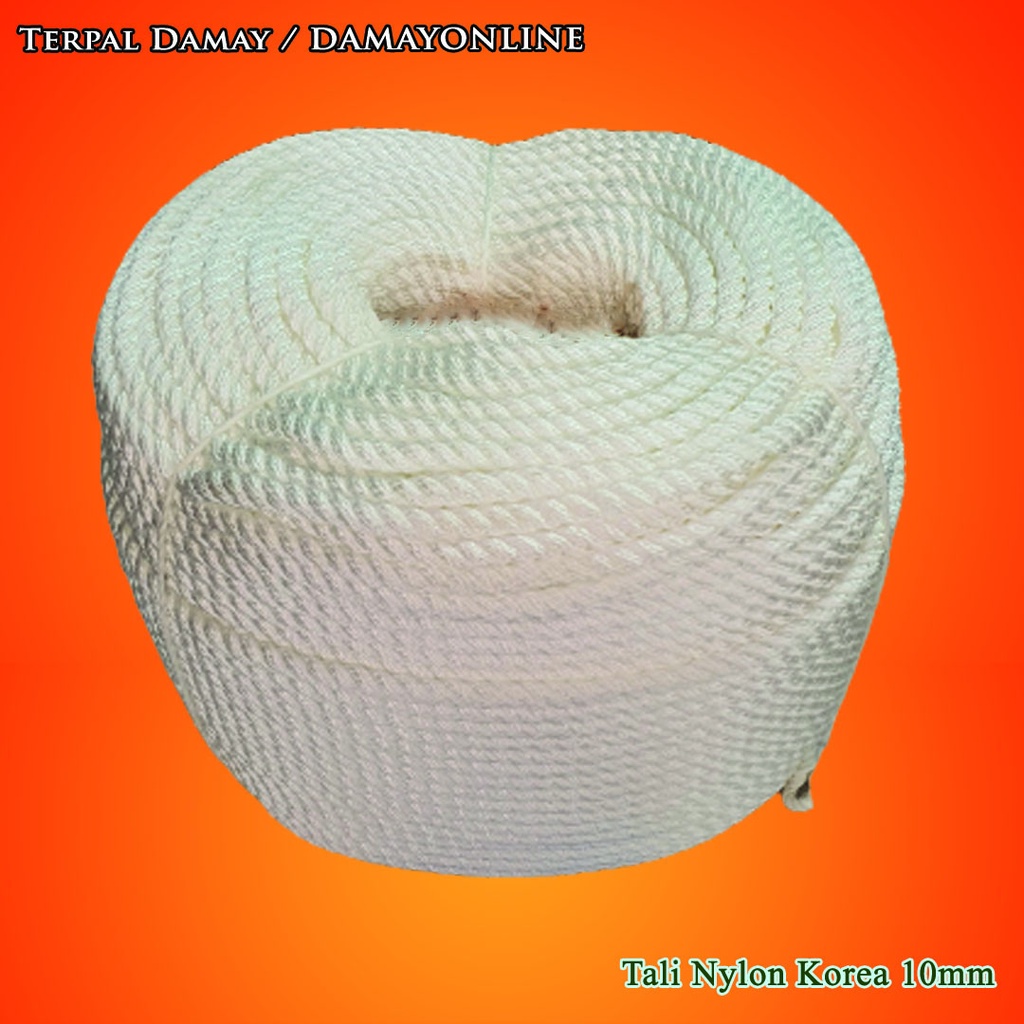 Tali Tambang 10mm Putih Nylon Korea / Rol ( Harga Per Rol )