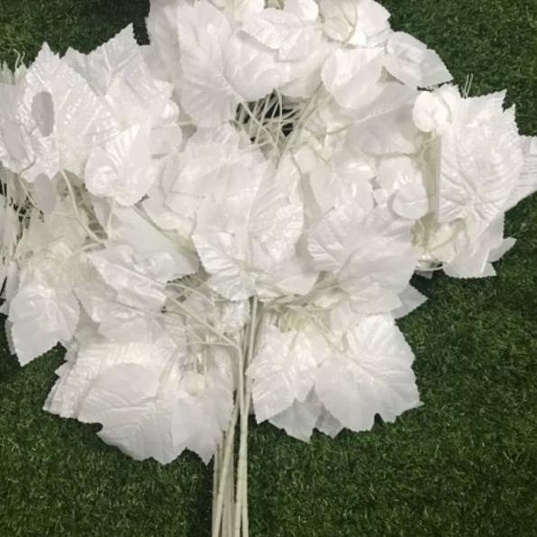 ✓ Daun anggur PUTIH / Daun anggur plastik / Daun dekorasi / D-04/1 lusin
