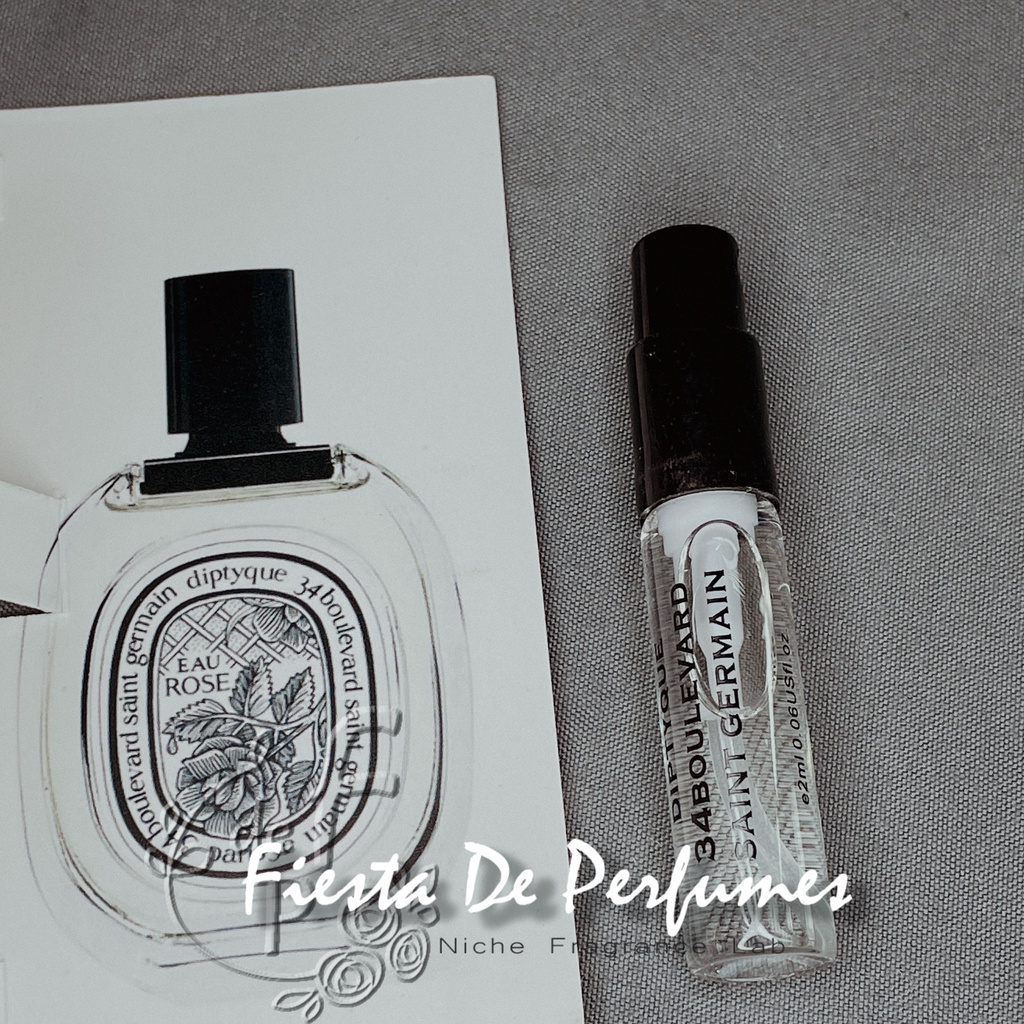 Diptyque Eau Rose - 2ml Tester Parfum Niche mini - Fiesta de Perfume - decant vial Parfum Asli Sampe