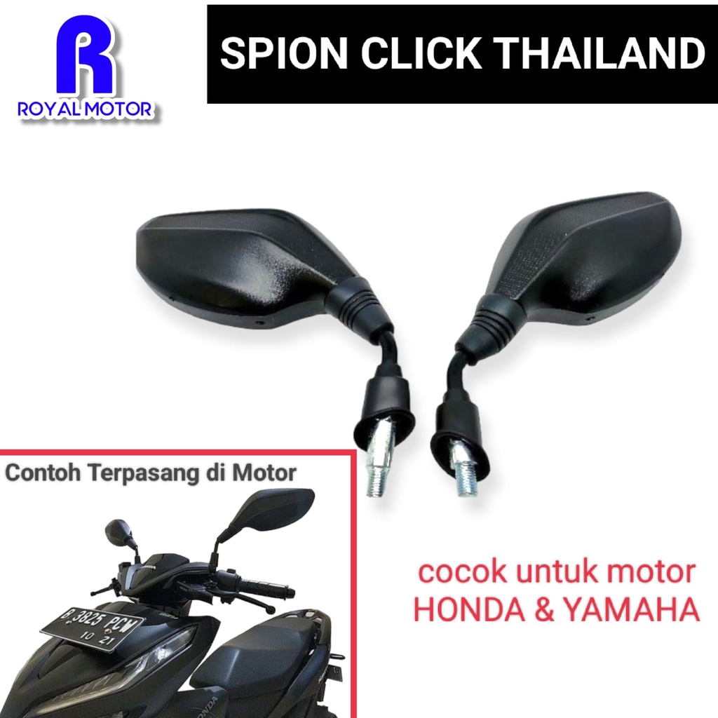 SPION CLICK KLIK 125 HITAM UNIVERSAL THAILAND PNP VARIO 110 125 150 BEAT BISA SEMUA MOTOR HONDA DAN YAMAHA