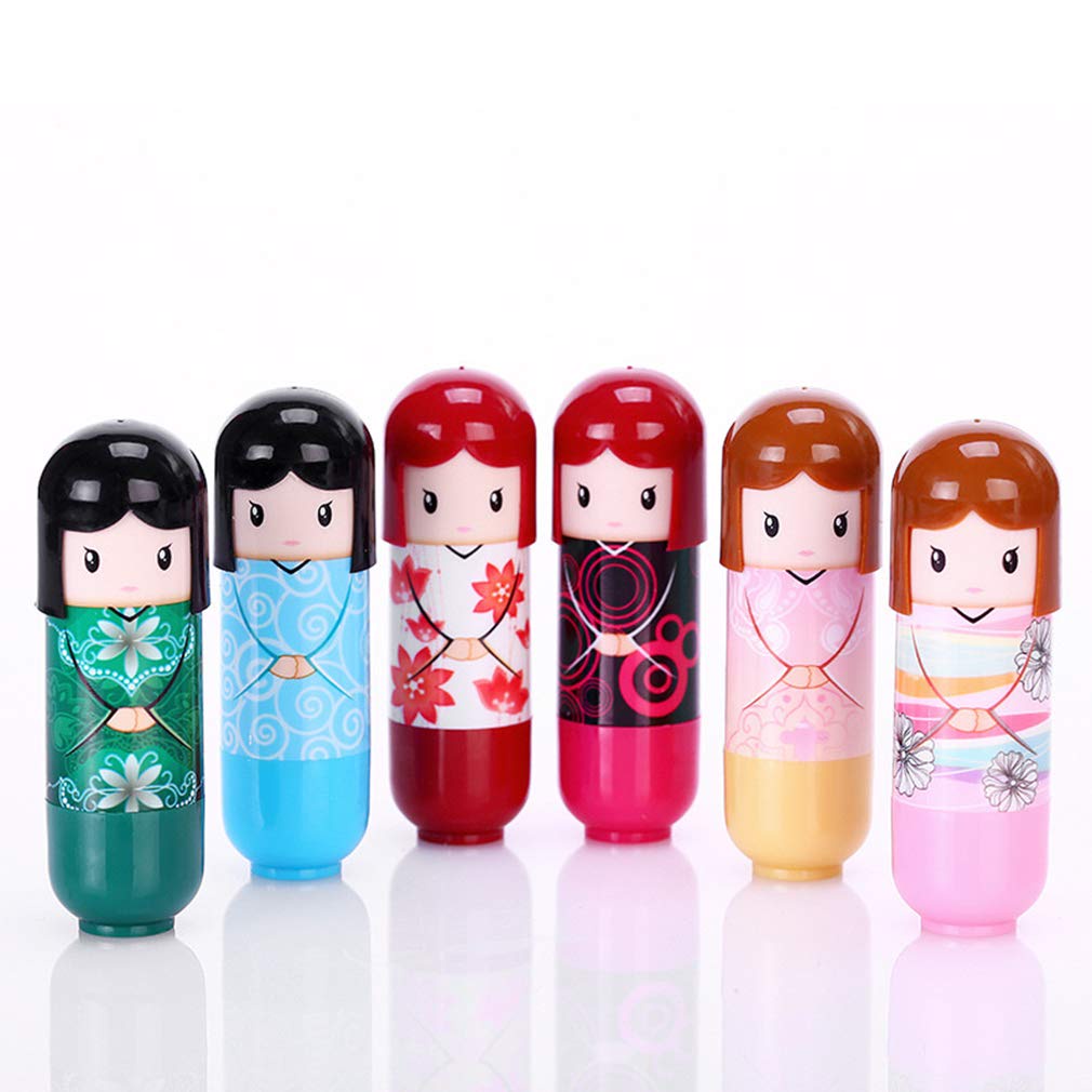 [BPOM] Kimono Doll Temperature Lipbalm Loves Me Pelembab Bibir Cute Imut Kiyowo Anak Dewasa Boneka Jepang Berubah Warna Pemerah Alami Bibir