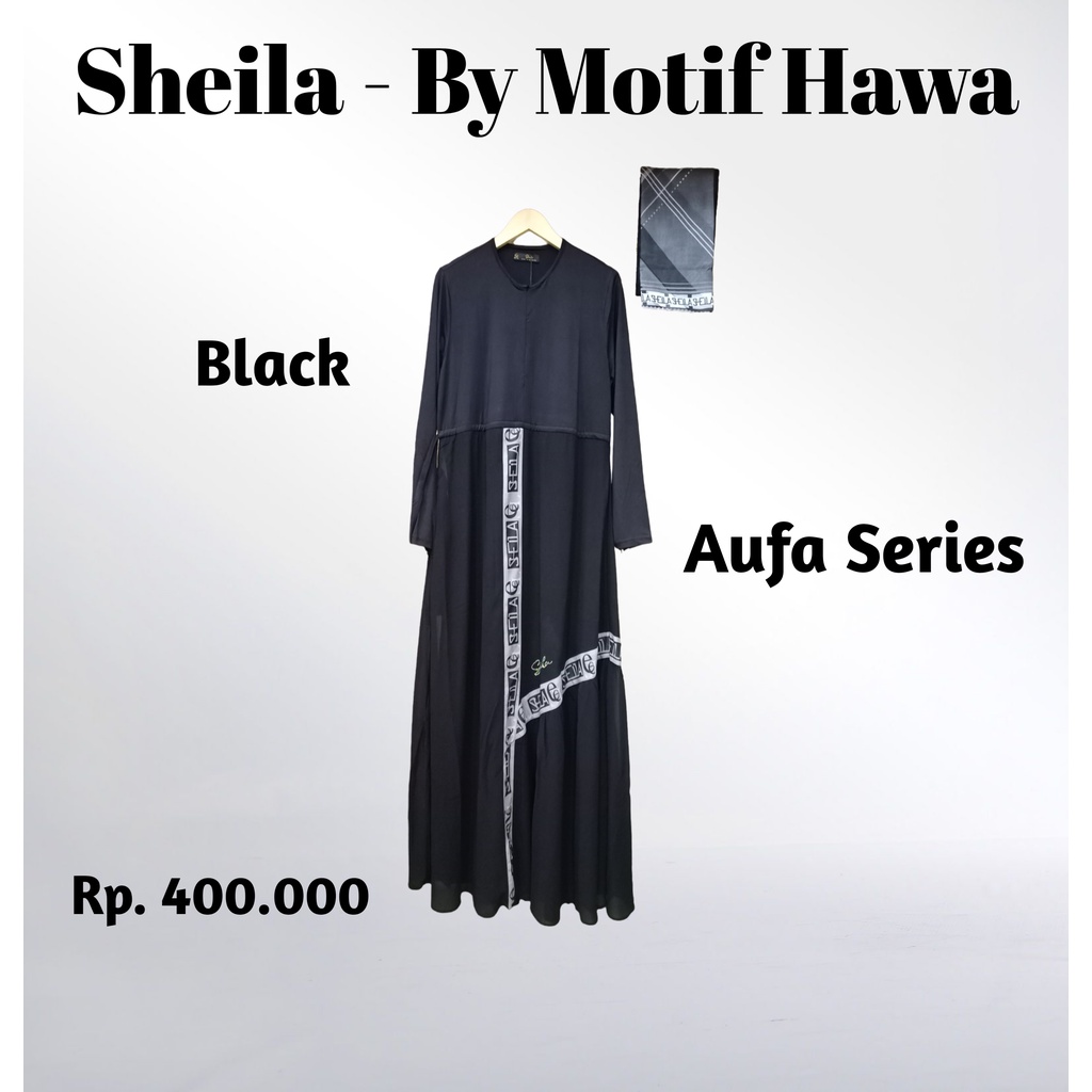 Gamis Set Sheila - Aufa Series By Motif Hawa / Pakaian Muslim Wanita / Baju Gamis Perempuan Dewasa /