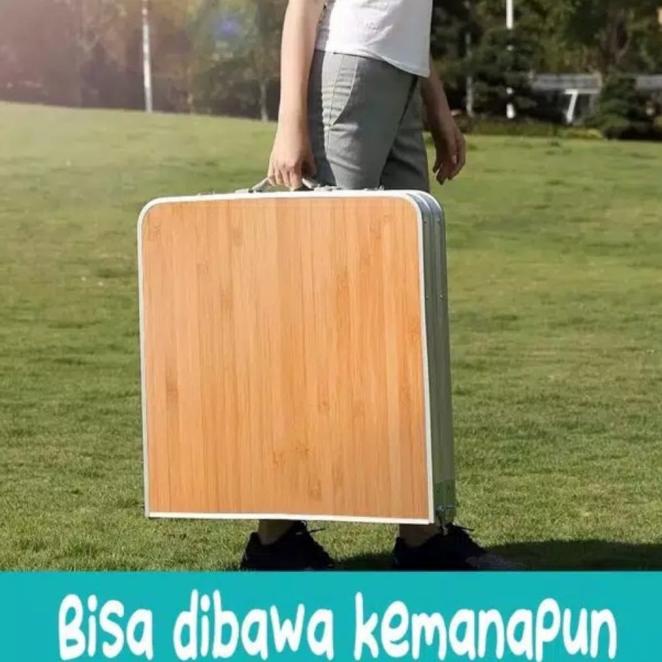 Meja Lipat Koper Kaki Kotak (Portable) Cocok Buat Jualan / Pameran