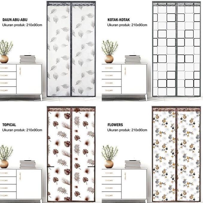 Tirai Magnet Anti Nyamuk-Tirai Magnet PVC-Tirai Magnet Ber-AC Tebal