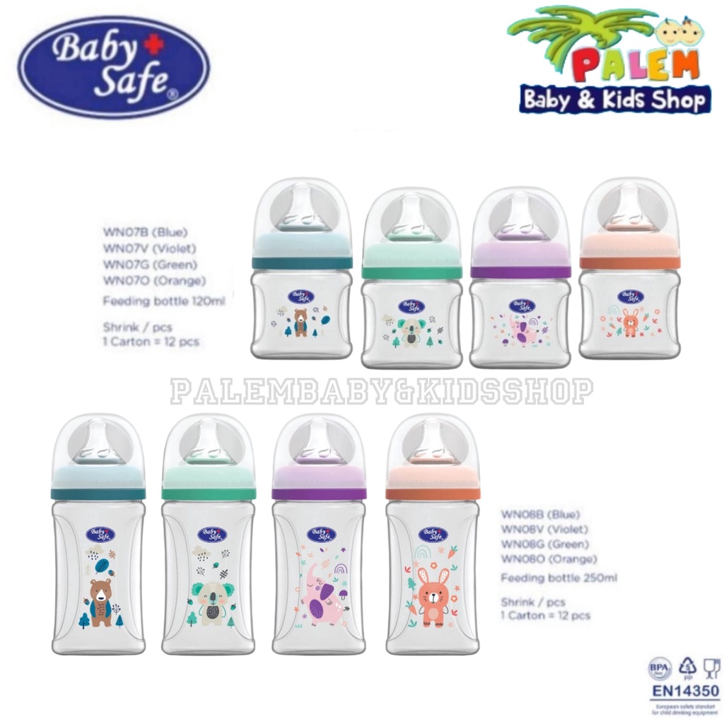 Baby Safe Botol Susu Wide Neck WN07 (120ml) - WN08 (250ml)