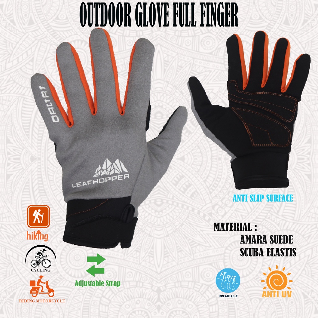 Sarung Tangan Outdoor LEAFHOPPER seri DALIRY - Sarung Tangan Full Finger Anti Slip