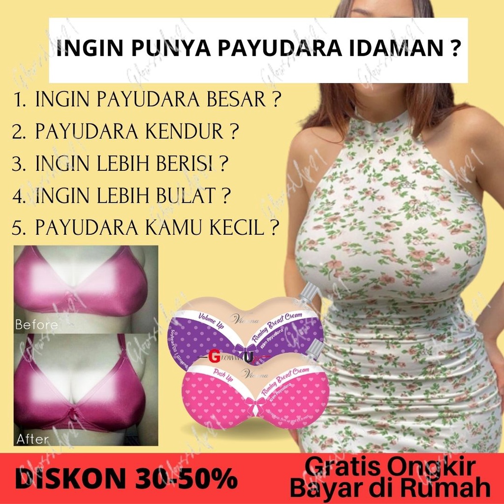 VIENNA FIRMING BREAST CREAM 30ML SACHET BPOM - KRIM PAYUDARA VIENNA - PUSH UP(PINK)