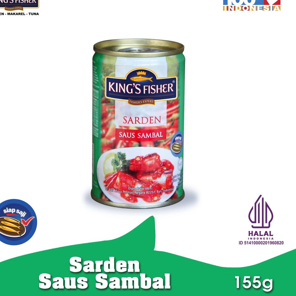 

✔️ King's Fisher Sarden mini saus sambal Makanan Kaleng 155 gr