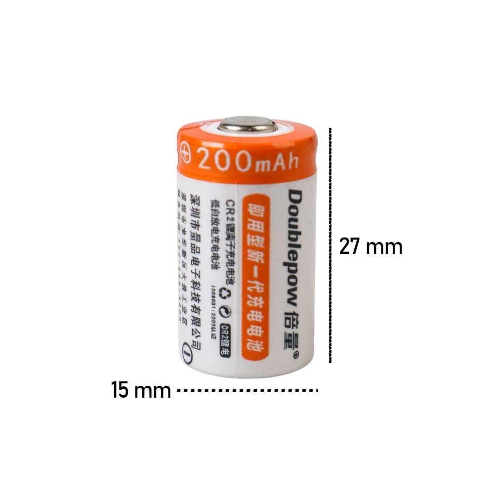 Doublepow Baterai Isi Ulang CR2 Li-ion Rechargeable 200mAh 1PCS - Orange