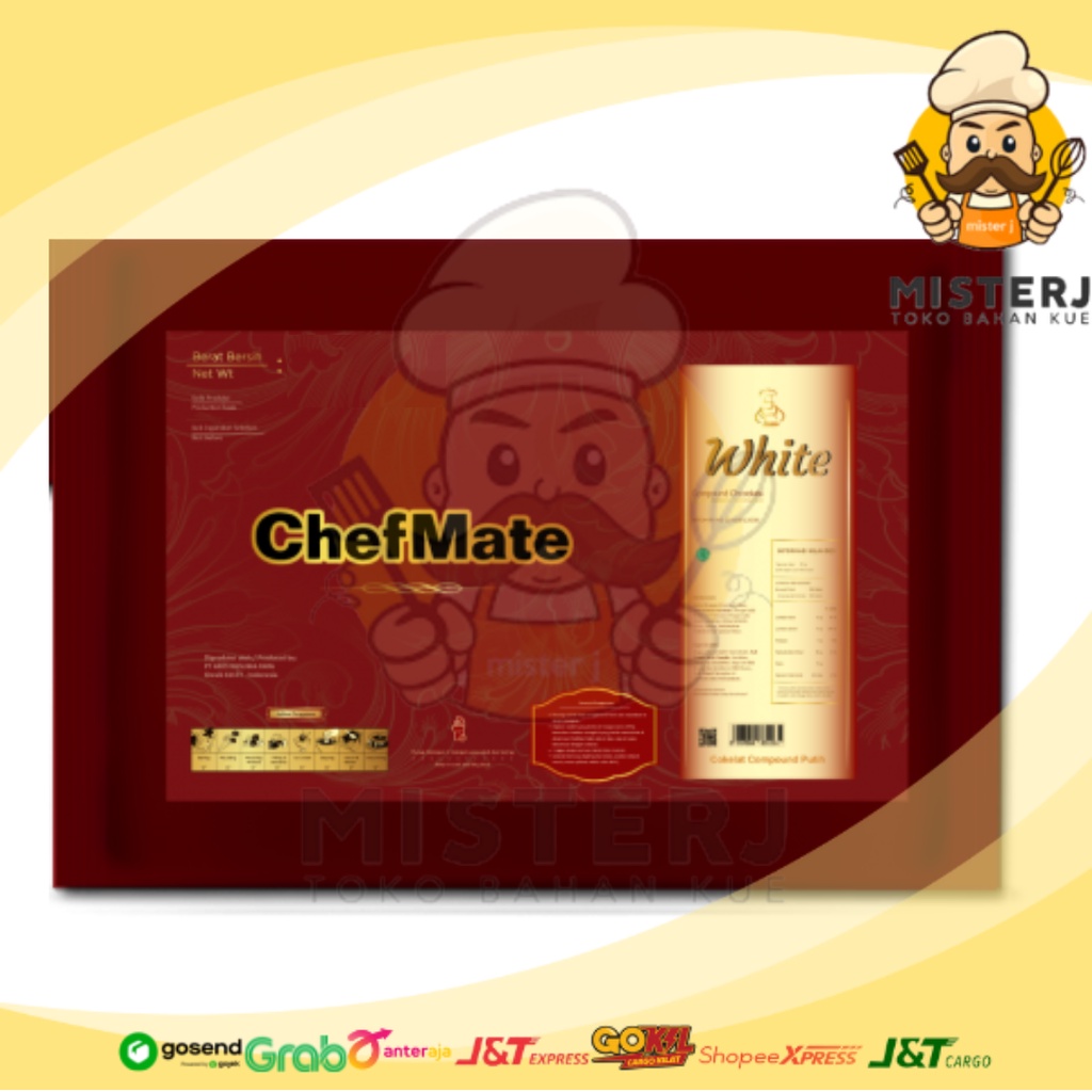 

Chefmate White Compound | 1 Kg | Chefmate Coklat Putih | Kemasan Baru