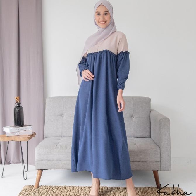 Kakha - Sarimbit Keluarga Raya (Navy) / Baju Couple Keluarga Muslim