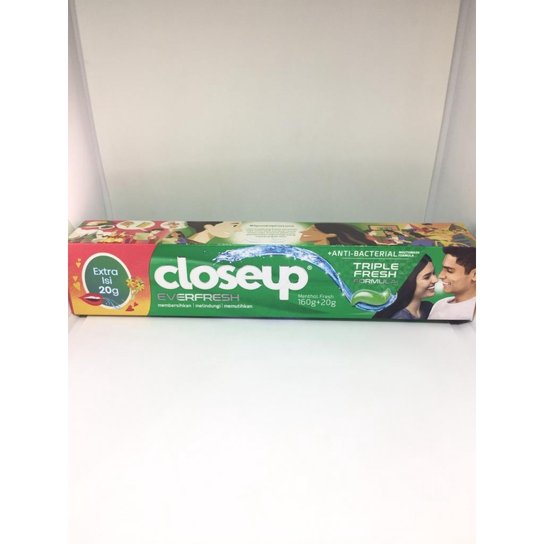 CLOSE UP Pasta Gigi Odol Ever Fresh EverFresh Menthol Fresh  isi 160 gr + 20 gr 160gram+20gram