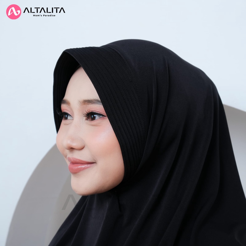 Altalita - Kerudung Bergo Qaila Penguin Jilbab Instan Hamidah Size M Menutup Dada Hijab Sport pet Tebal Bahan Jersey Premium Cocok Untuk Sekolah Olahraga Volly Futsal Senam dan Sehari-Hari