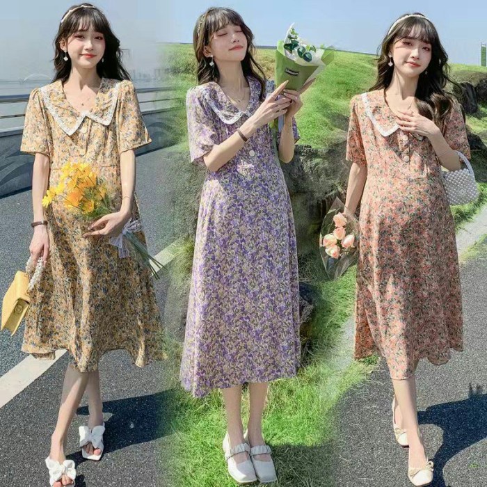 dress hamil korea bunga