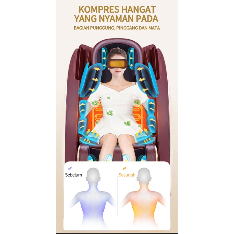 (Gratis)Harga Khusus!Kursi Pijat Musik Premium / Kapsul Ruang Angkasa Nol Gravity Full Body Wrap Kursi Pijat Cerdas / Motor Garansi Dua Tahun