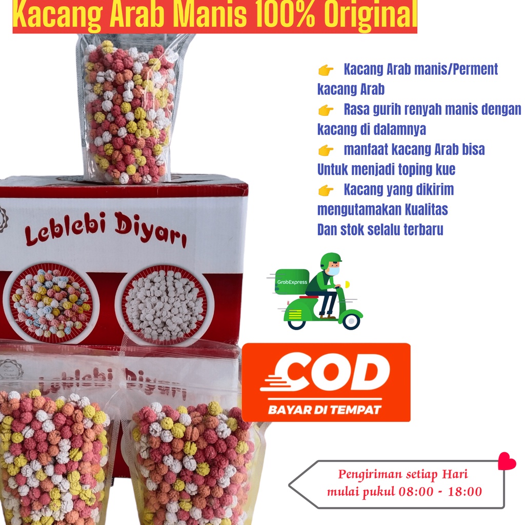 kacang arab rasa manis kemasan 1 kg dan 500 grm asli original