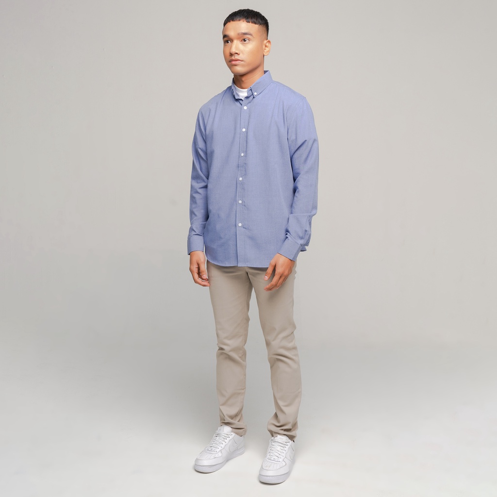 ORCA Kemeja Panjang Nova Basic Shirt Navy