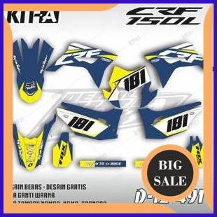 Decal CRF 150 L Warna Biru Kuning D-I2-491 1M4R23 suku cadang