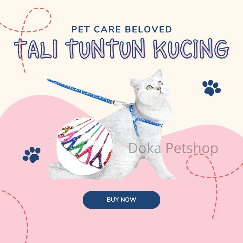 Tali Harnes Tuntun Kucing Anjing Kelinci