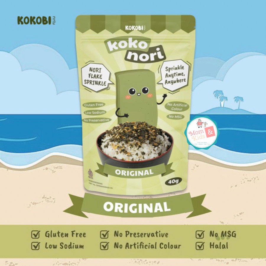 Snack Cemilan Sehat Anak Abe Food KOKO NORI Abon Rumput Laut Tabur 40gr