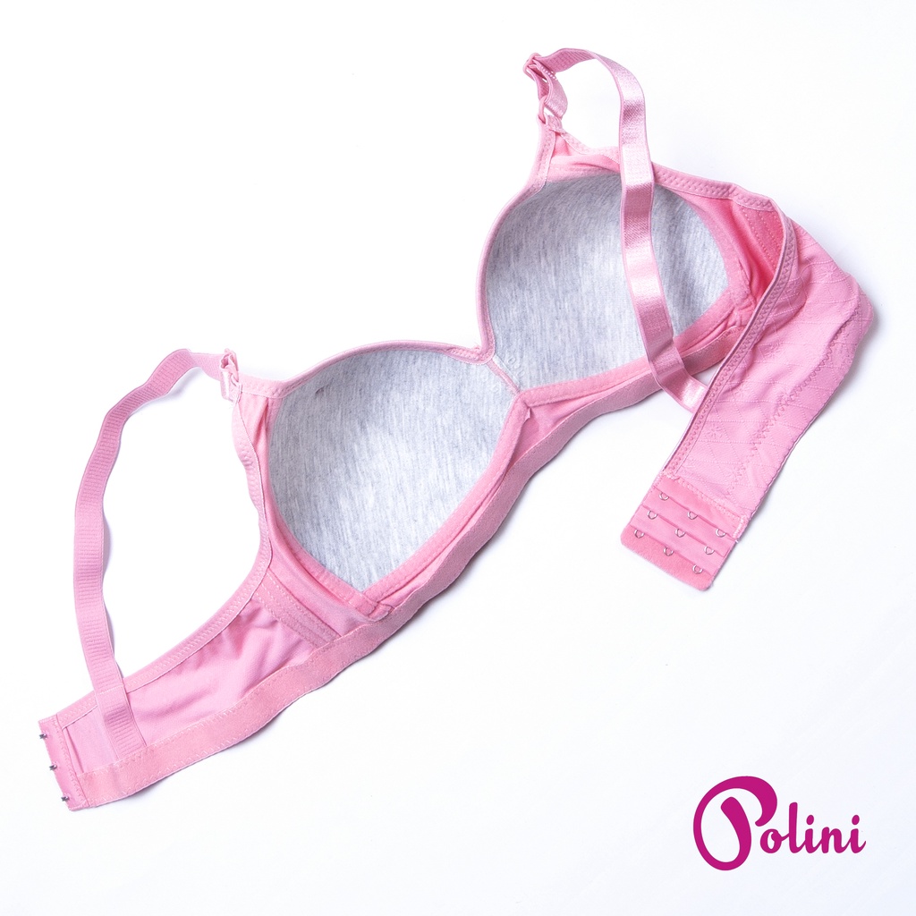 BEE - BH Bra Motif Garis Push Up Style Pakaian Dalam Wanita Cup Besar POLINI G613