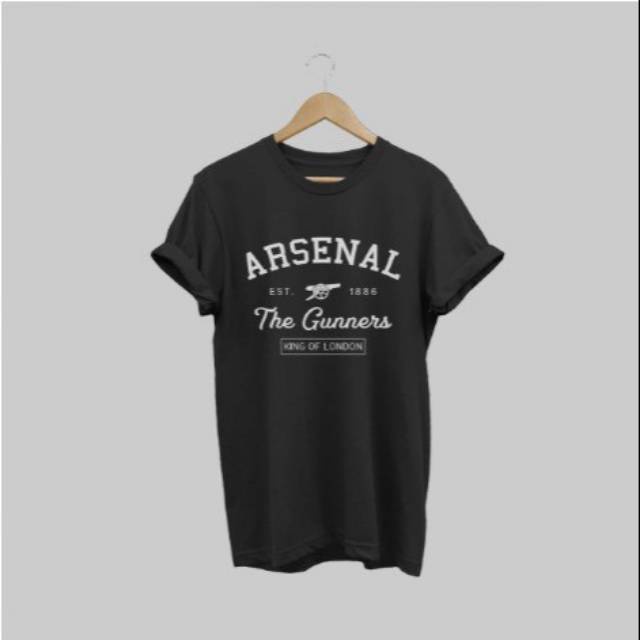 KAOS ARSENAL THE KING BIG SIZE KAOS SEPAK BOLA KAOS SANTAI OVERSIZE S M L XL 2XL 3XL 4XL 5XL 6XL