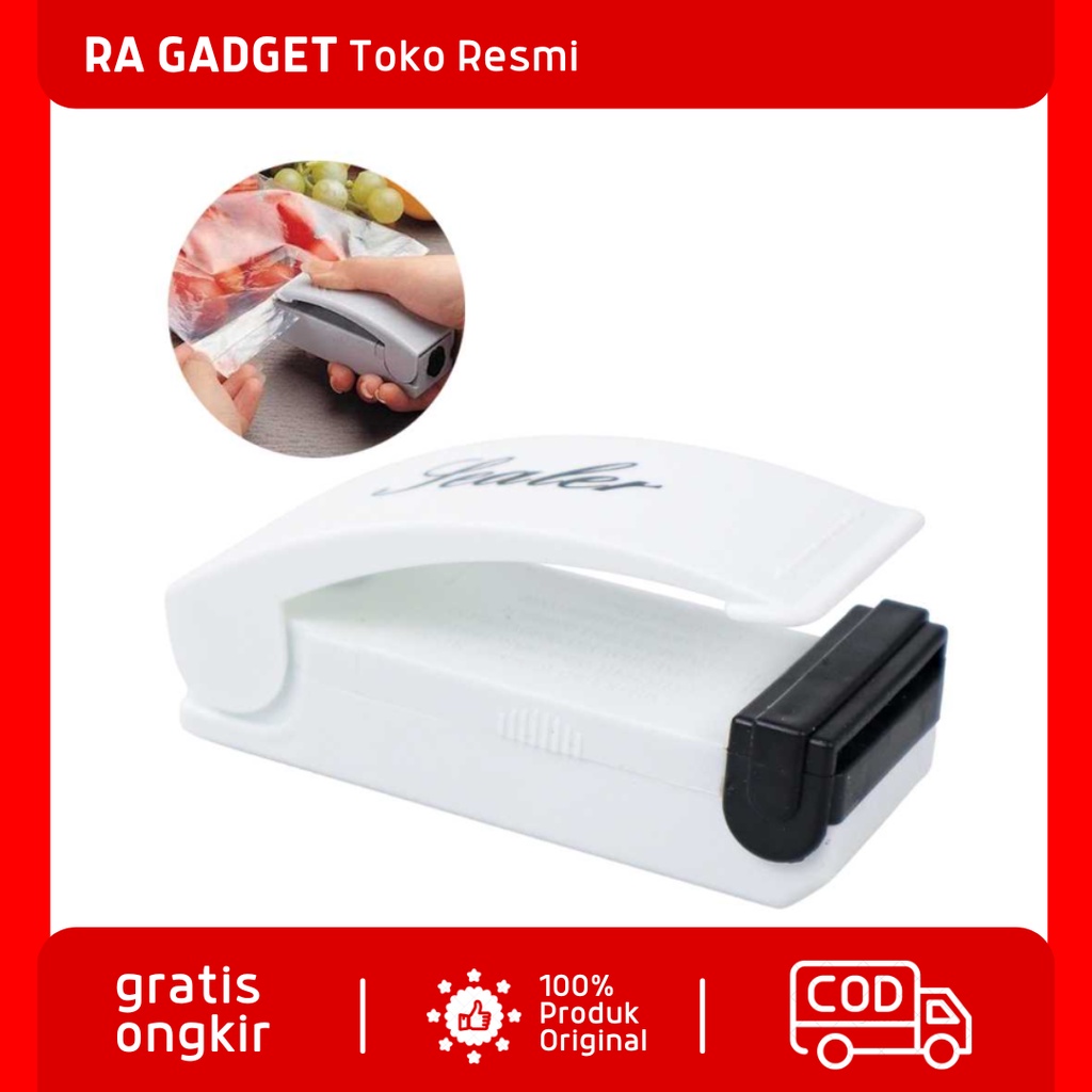 Hand Sealer Heat Press Perekat Plastik Mini Listrik Elektrik / Alat Perekat Segel Plastik Makanan Sn