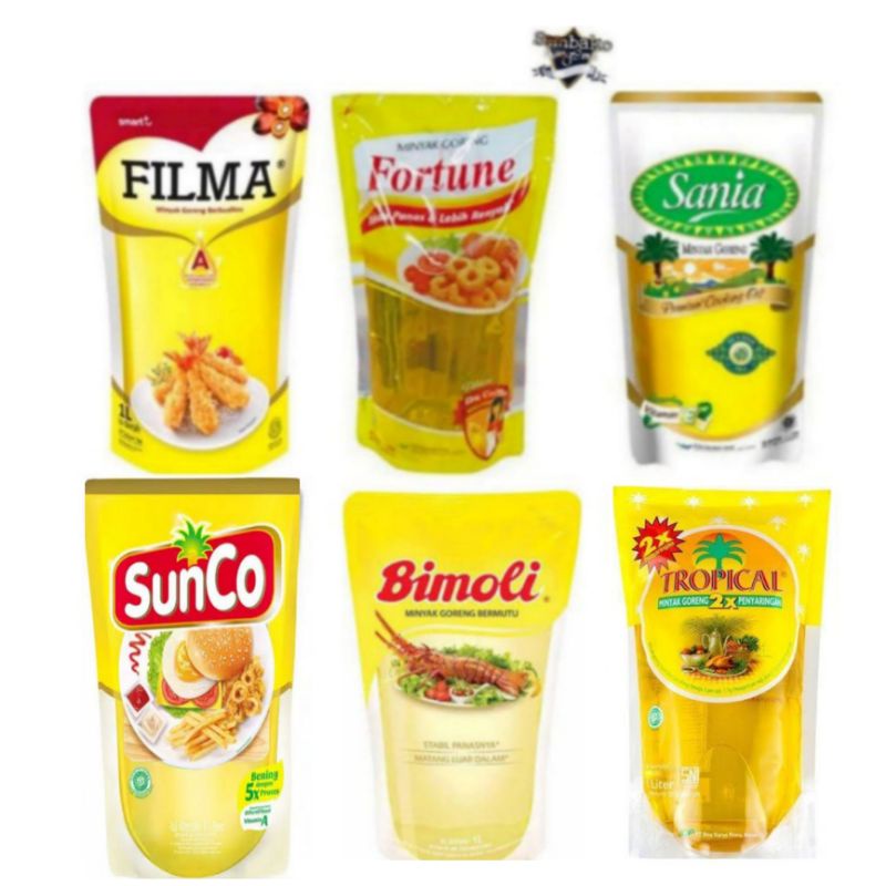 Minyak Goreng 1 Liter SANIA, FILMA, SUNCO, BIMOLI, TROPICAL