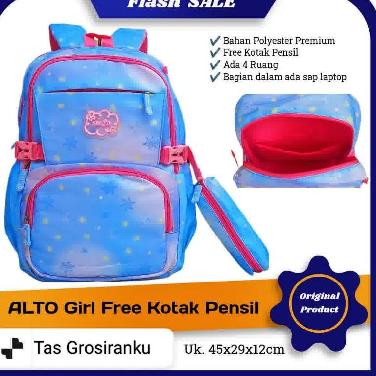 Tas Sekolah Anak ALTO Girl ORI / Ransel Silver Girl By Alto / Tas Anak Perempuan / Ransel Sekolah ▫ 