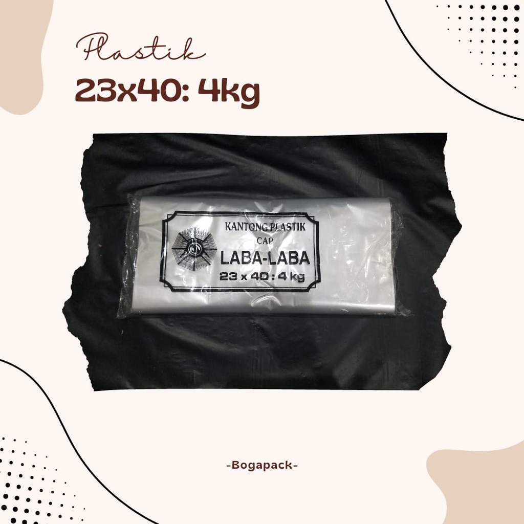 Plastik Bening Laba-laba 23x40 / Plastik Bening 4kg / Plastik Laba-laba / Plastik HT / Plastik Kemas