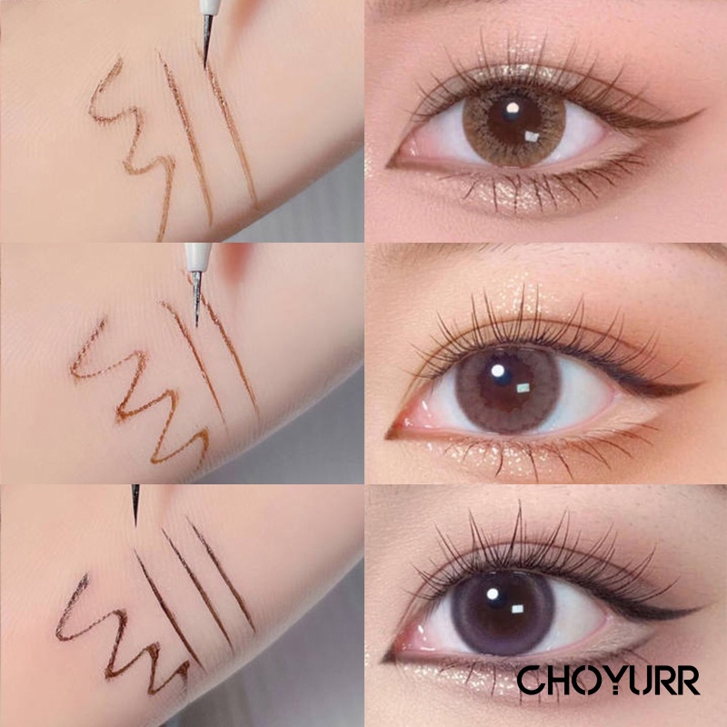 【COD】 Eyeliner Liquid Lying Silkworm Pen Waterproof Quick-Drying Non-Smudge Very Thin Head Anti Air Long-lasting Eyeliner-CH