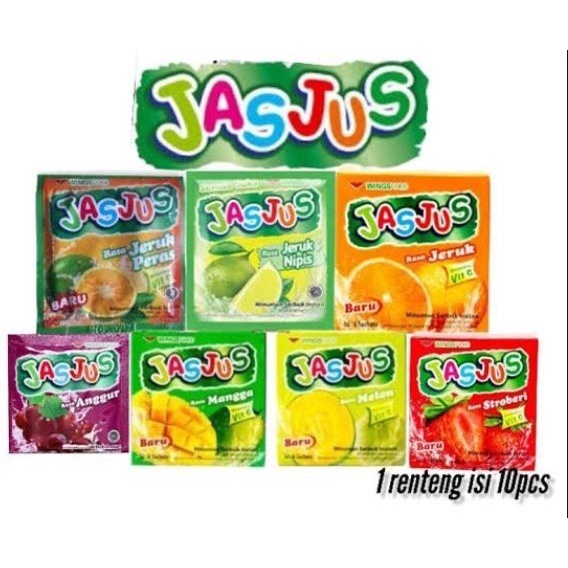 

JASJUS Minuman Serbuk Sachet Jas Jus Semua Rasa 1 gantung isi 10 pcs