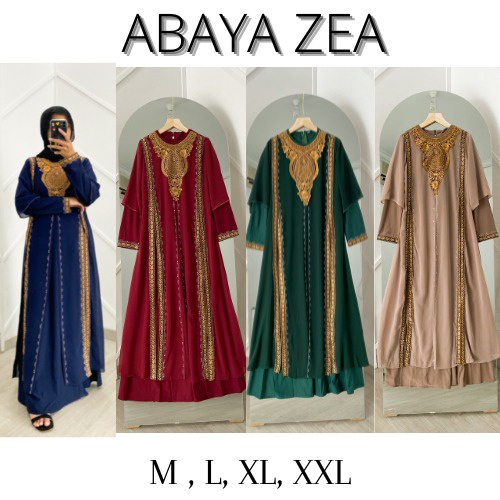 ABAYA ZEA / Gamis Turkey / Longdress Muslimah / Maxy Formal / Busana Muslim / Dress Kondangan / Pakaian Mewah Arabic