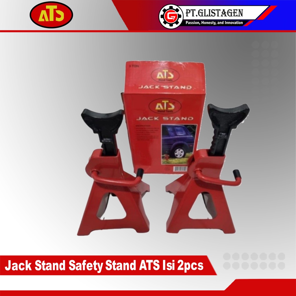 ATS Jack Stand 3 Ton Dongkrak Penyangga Tahanan Mobil 1 Set 2 Pcs 3Ton