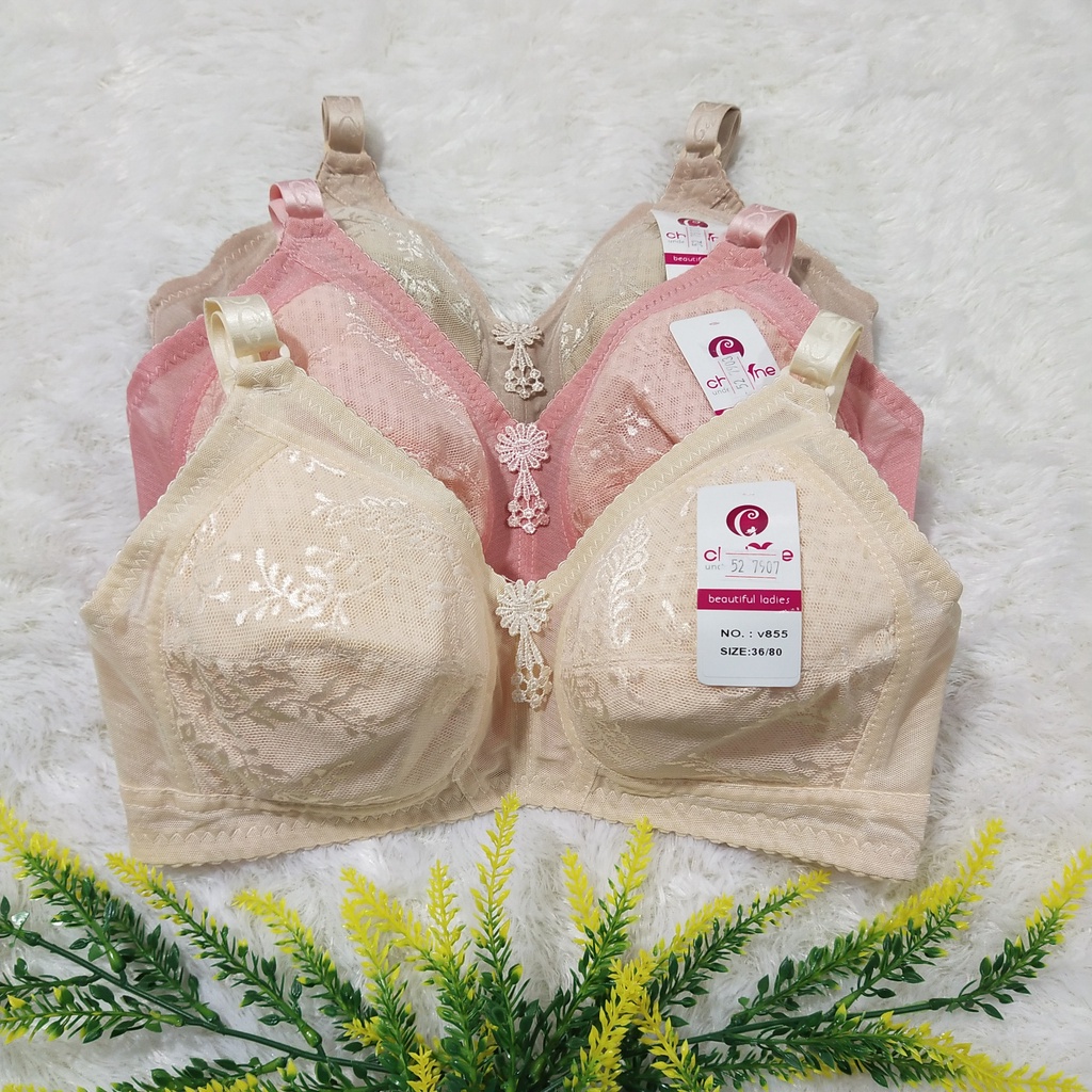 BRA/ BH TANPA KAWAT SPON TIPIS CUP B BESAR BRA 345