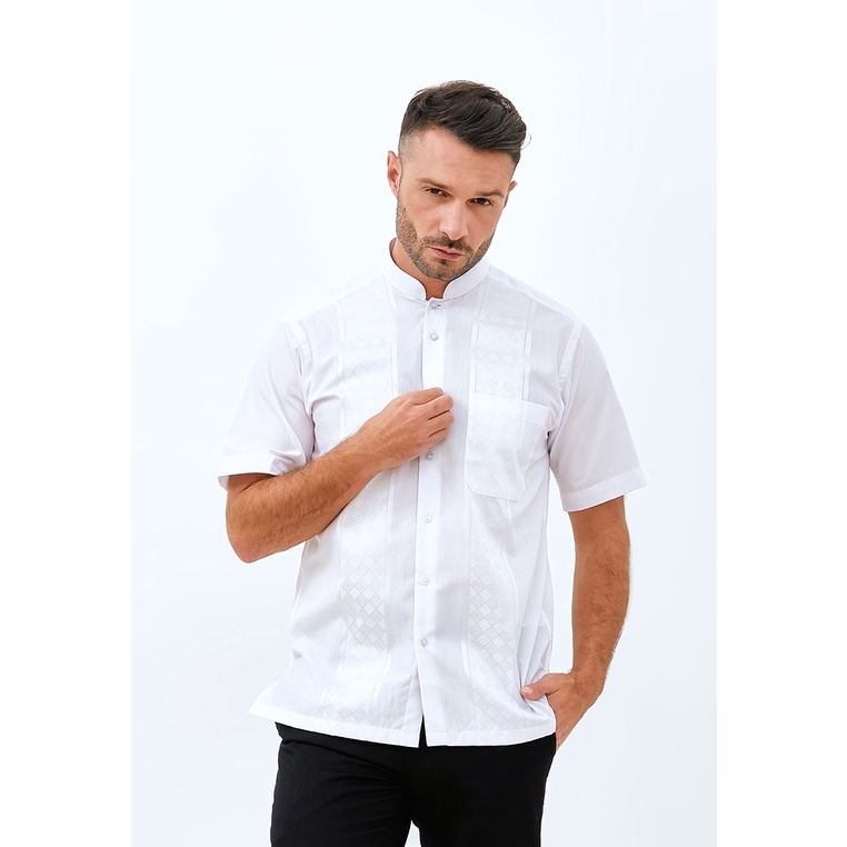 Alisan Koko Bordir Lengan Pendek Putih KBOKO00140PUTIHSS