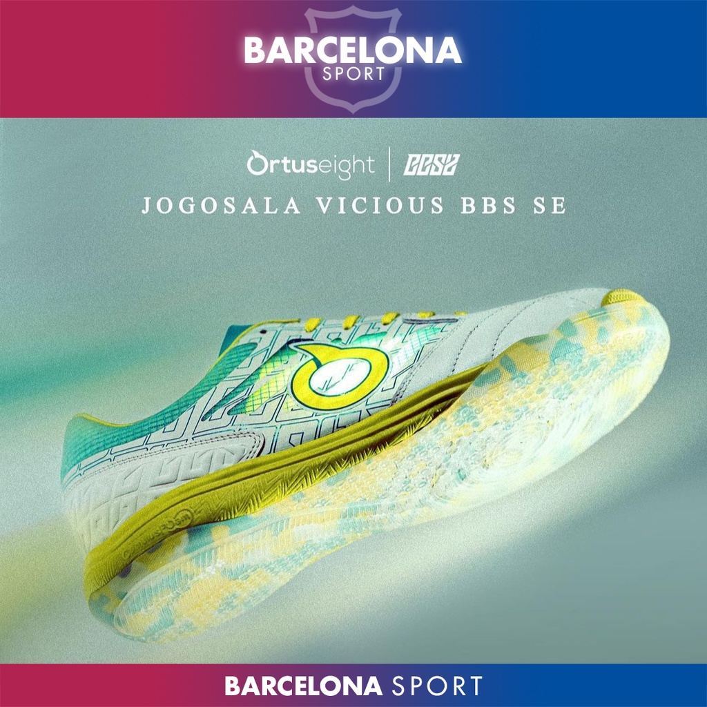 OrtusEight Jogosala Vicious BBS SE White/Lime/Tosca- Sepatu Futsal Ortus
